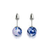 Blaue Iris | 925er Sterlingsilber | Glühwürmchen-Glas-Ohrstecker